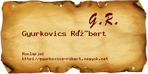 Gyurkovics Róbert névjegykártya
